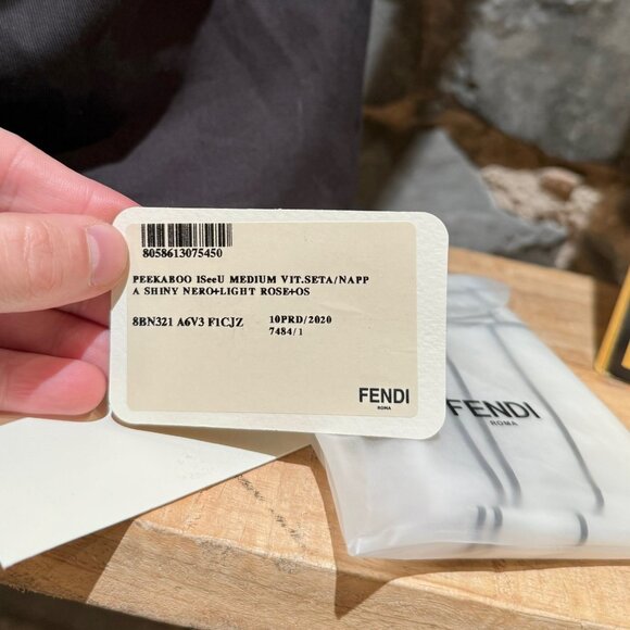 Fendi 2020 Black Calf Medium Peekaboo I See You Bag - Picture 3 of 16